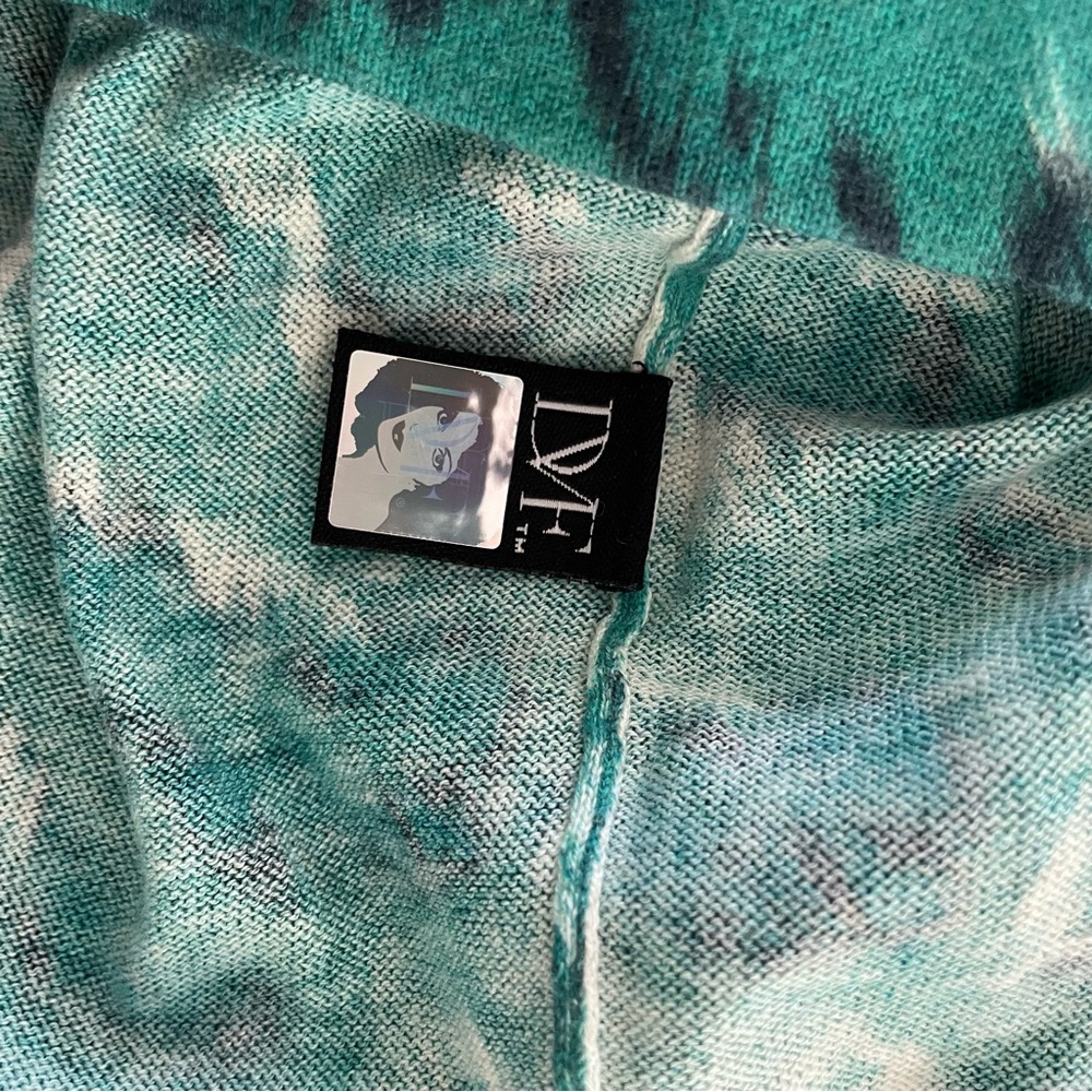 New with Tags Diane Von Fuerstenberg Ibiza Palace Tiger Green Cardigan Medium - Picture 11 of 13